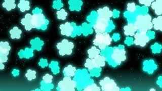 【With BGM】Motion graphics background with soaring LightBlue neon cherry blossoms