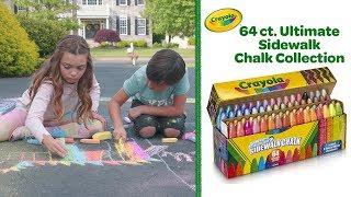 Crayola 64 ct Ultimate Sidewalk Chalk Collection || Crayola Product Demo