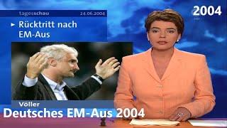 Tagesschau zum deutschen Vorrunden-Aus bei der EM 2004 und dem Rücktritt von Teamchef Rudi Völler