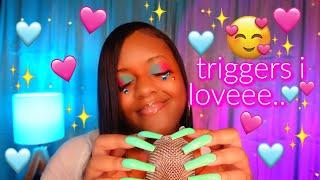 one hour asmr ~15+ triggers i love.. {whispers, fast triggers, hand sounds..etc }