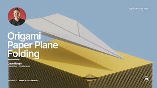 Paper Plane Origami in Cinema 4D - C4D Tutorial (Free Project)