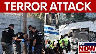 Israel war terror attack: truck rams bus stop near Tel Aviv | LiveNOW from FOX