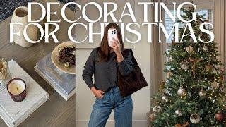 COZY VLOG | decorate with me for christmas & new decor haul