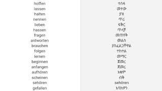 Deutsch und Amharisch lernen, Grundwortschatz, Basic Verbs #deutsch #amharisch #amharic Äthiopien 