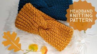 AUTUMN HEADBAND | knitting tutorial for beginners