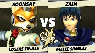 GOML X LOSERS FINALS - Soonsay (Fox) Vs. Zain (Marth) Smash Melee - SSBM
