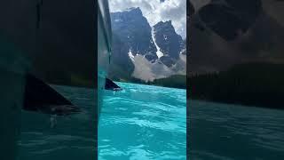 Moraine lake #subscribe #canada #shortsfeed #nature #alberta #morainelake #beautiful #canoesport#wow