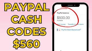 UNLOCK $560 PAYPAL CASH CODES HERE! *FREE PAYPAL MONEY* (Earn PayPal Money Fast)