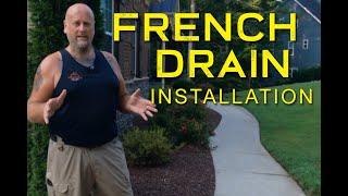 Scary Good French Drain Installation | Apple Drains of NC