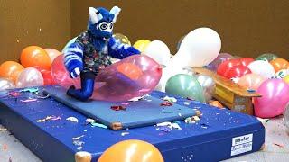 Sit & Pinning Leftover Balloons In Fursuit