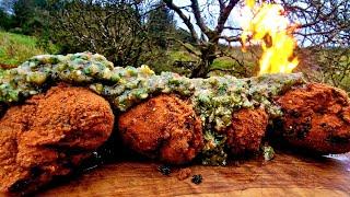 Fried Stuffed CHICKEN Buscraft Style ASMR Cooking  (4K, Relaxing Sounds)