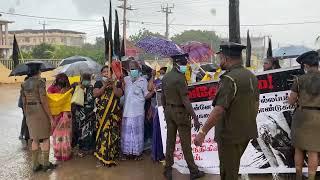 Tamil families of disappeared demand answers in Mullaitivu in the pouring rain