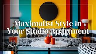 Maximalist Style in Your Studio Apartment: Bold and Eclectic Design Ideas for Small Spaces!