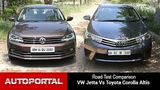 Volkswagen Jetta Vs Toyota Corolla Altis Test Drive Comparison- Auto Portal