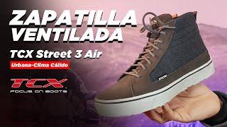 TCX STREET 3 AIR Zapatilla de moto ventilada disponible en motomundi.cl