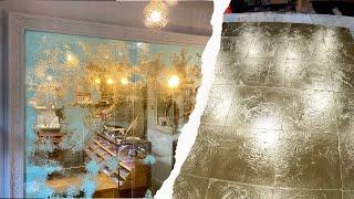 Making a Huge Brass Leaf Gilded Glass Mirror for a Jewellery Shop!