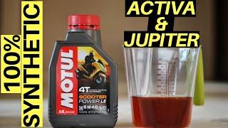 MOTUL SCOOTER POWER LE REVIEW FULLY SYNTHETIC OIL HONDA ACTIVA TVS JUPITER SCOOTER