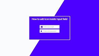 How to add icon inside input field 