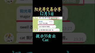 12月5日提示4580附近看涨买入cat，12月5日提示55附近卖出，涨幅有：20%。#cat  #币圈 #区块链  #shorts