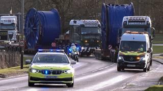 Police escort massive cable drums, a house, a boat, and other abnormal loads  