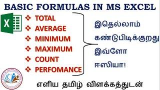 BASIC FORMULAS IN MS EXCEL
