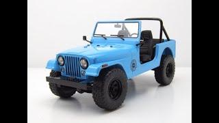 Jeep CJ-7 1977 blau Dharma Lost Modellauto 1:18 Greenlight Collectibles