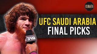 UFC SAUDI ARABIA FINAL PICKS | DRAFTKINGS UFC PICKS