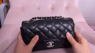 CHANEL mini rectangular 2 year wear and tear review| What fits inside my bag