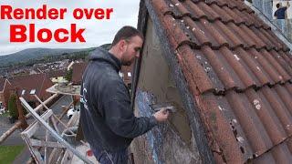 How I sand and Cement Render Over Old Block Wall Undercoat Scratch coat sbr waterproof
