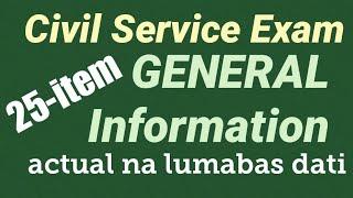 Civil Service Exam GENERAL INFORMATION, Philippine Constitution | lumabas dati