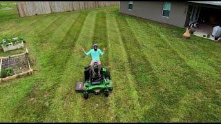 SATISFYING VIDEO | Mowing OVERGROWN Yard for FREE | ASMR | RELAXING LAWN MOWING SOUNDS