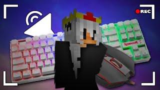 Skywars cubecraft Mcpe| Keyboard + Mouse Sounds ASMR (handcam)