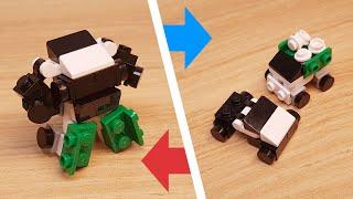 Micro LEGO brick cars combiner transformer mech - TwoBot Mini  #LEGO #MOC #mech #レゴ #レゴ合体ロボ #레고합체로봇