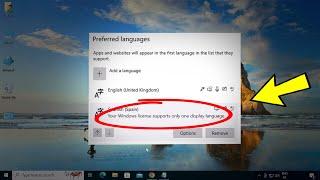 Change the Language of Windows If Only One Display Language | How To Fix can't change language 