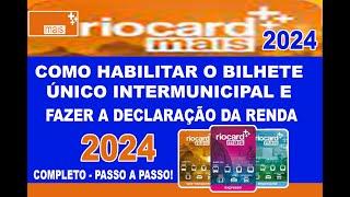 SAIBA COMO HABILITAR O BILHETE ÚNICO INTERMUNICIPAL E FAZER A DECLARAÇÃO DA RENDA (Tudo em um vídeo)