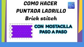 TÉCNICA PUNTADA LADRILLO CON MOSTACILLA / BRICK STITCH /PASO A PASO/MOSTACILLA CHECA.