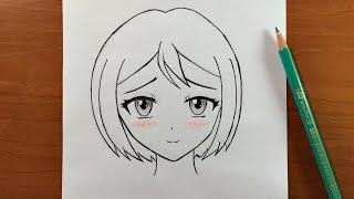 رسم انمي سهل | تعلم رسم فتاة انمي بطريقة سهلة واحترافية