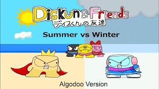 Diskun and Friends - Summer vs Winter (Algodoo Version)