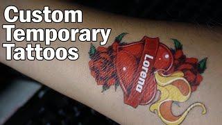 Custom Temporary Tattoos With A Uninet iColor 560, Hard Surface Paper, Printing Tattoos At Home