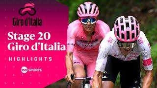 DRAMATIC PENULTIMATE STAGE!  | Men's Giro d'Italia Stage 20 Race Highlights | TNT Sports Cycling