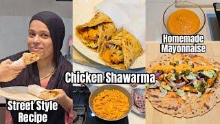 Gehu Ke Paratha Se Banao Healthy Easy Tasty Chicken Shawarma With Homemade Mayonnaise Afroz Kitchen