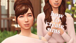 How I Create Sims Without CC  // Relaxing and Calm Create A Sim