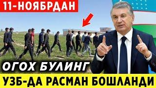 ШОШИЛИНЧ! УЗБЕКИСТОНДА 1-НОЯБРДАН БАРЧА ОТА ОНАЛА ОГОХ БУЛИНГ..