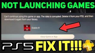 PS5 NOT LAUNCHING GAMES FIX!