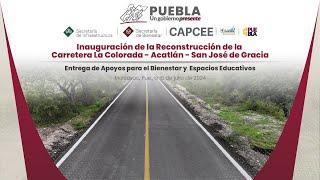 Gira de trabajo del gobernador Sergio Salomón Céspedes Peregrina en Molcaxac