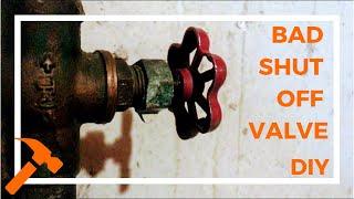 How To Replace Leaky Water Main Valve // Bad Shut Off Valve DIY