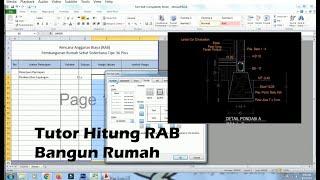 Tutorial Hitung RAB Rumah Detil + File Gambar & Format Biaya (Part 1)