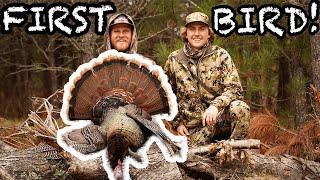 First Public Land GOBBLER! - Wisconsin TURKEY HUNTING - (He came across a HIGHWAY!)