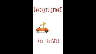 Giraffe Congratulations You Passed! Driving Test Greetings Card #shorts