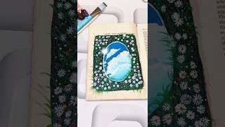 Old book page painting #shorts #viralvideo #painting #art #shortsviral #asthetic #trending